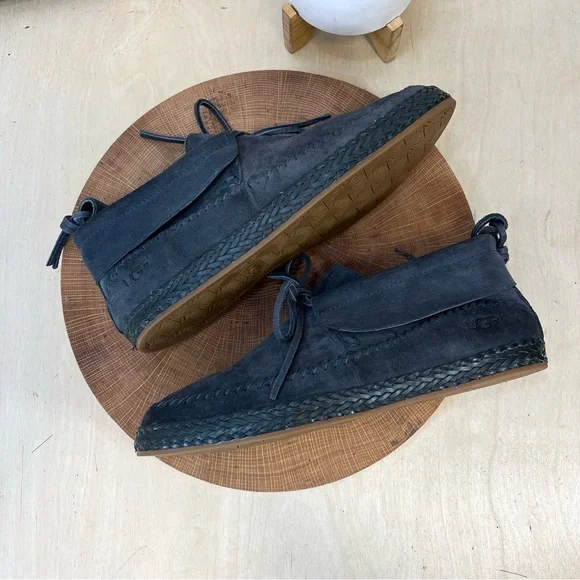 UGG | Black Suede Women's Woodlyn Moc Size 8 - Picture 9 of 16